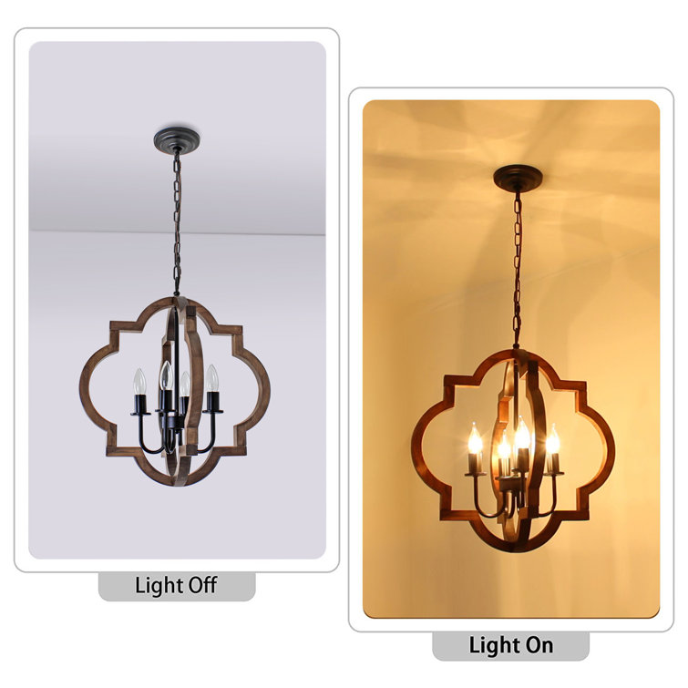 Ophelia & Co. Saterfiel 4 - Light Dimmable Geometric Chandelier